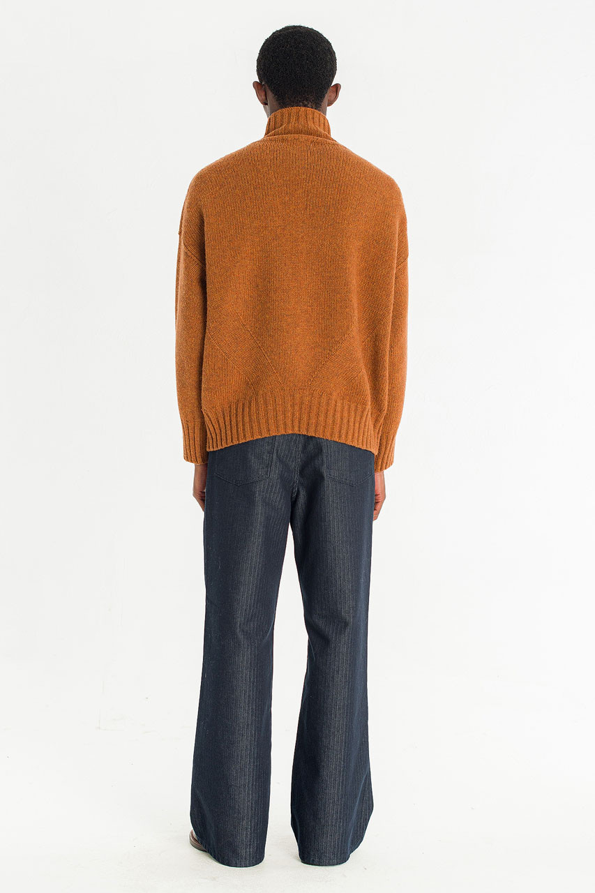 Menswear | Loose-Fit Soft Knit, Brick Melange