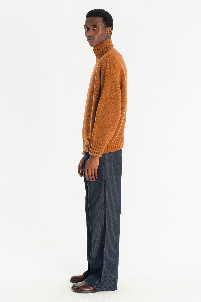 Menswear | Loose-Fit Soft Knit, Brick Melange