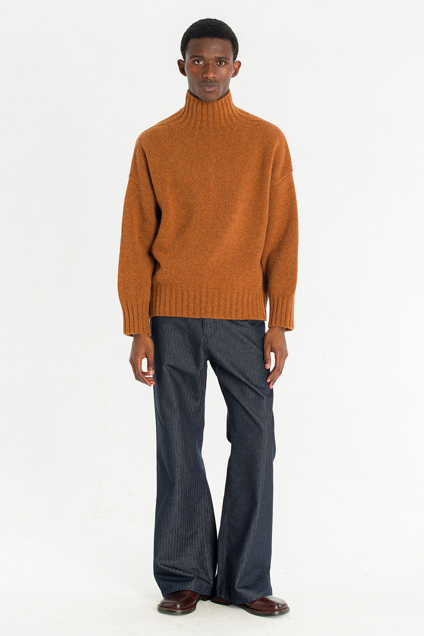 Menswear | Loose-Fit Soft Knit, Brick Melange