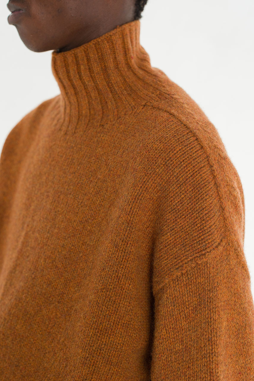 Menswear | Loose-Fit Soft Knit, Brick Melange