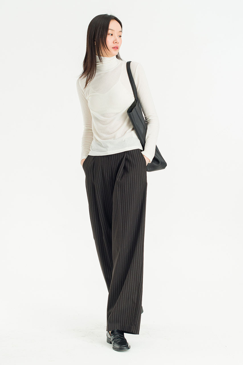 Soft Mock Neck Tee, Ivory