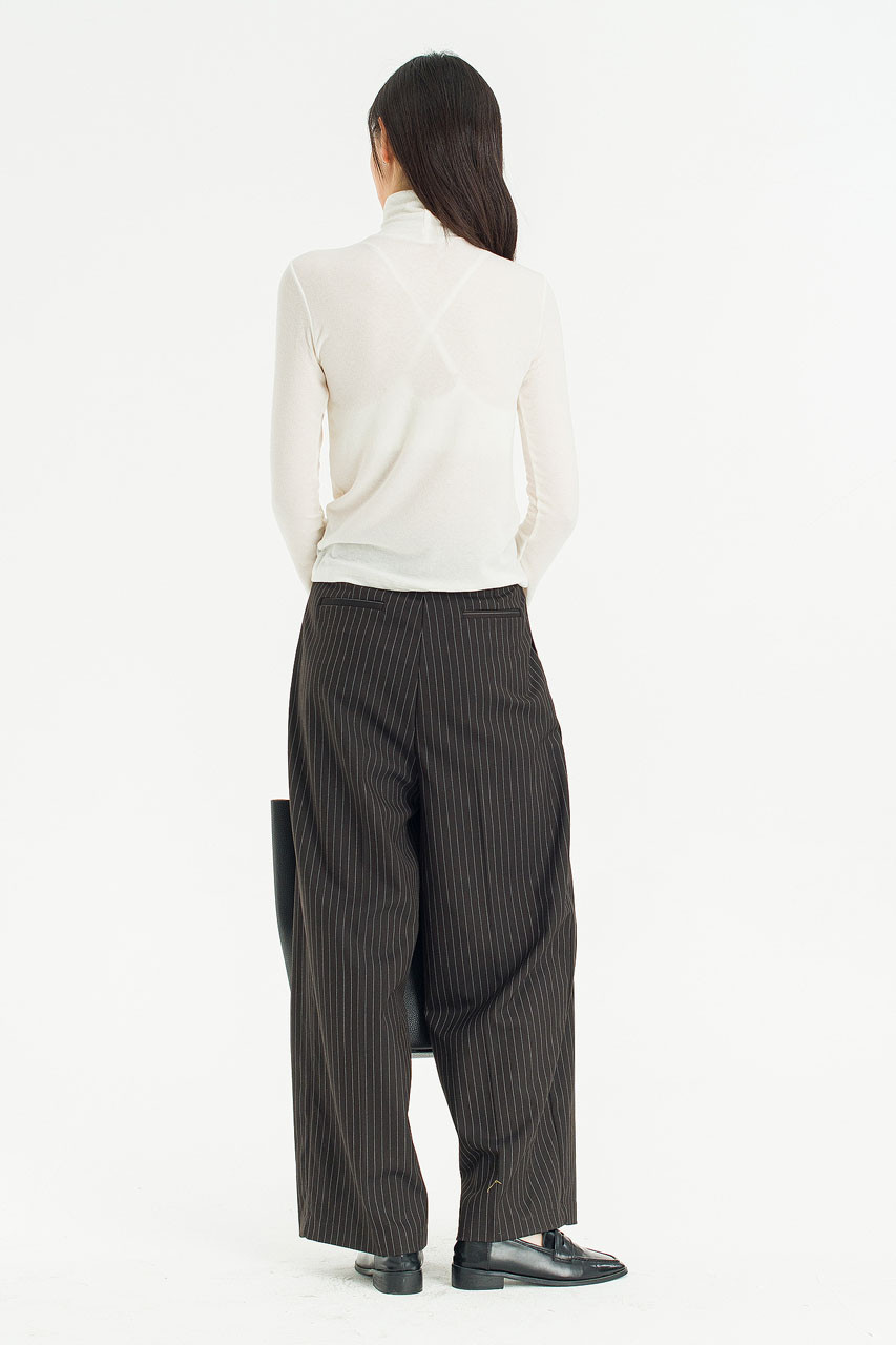 Soft Mock Neck Tee, Ivory