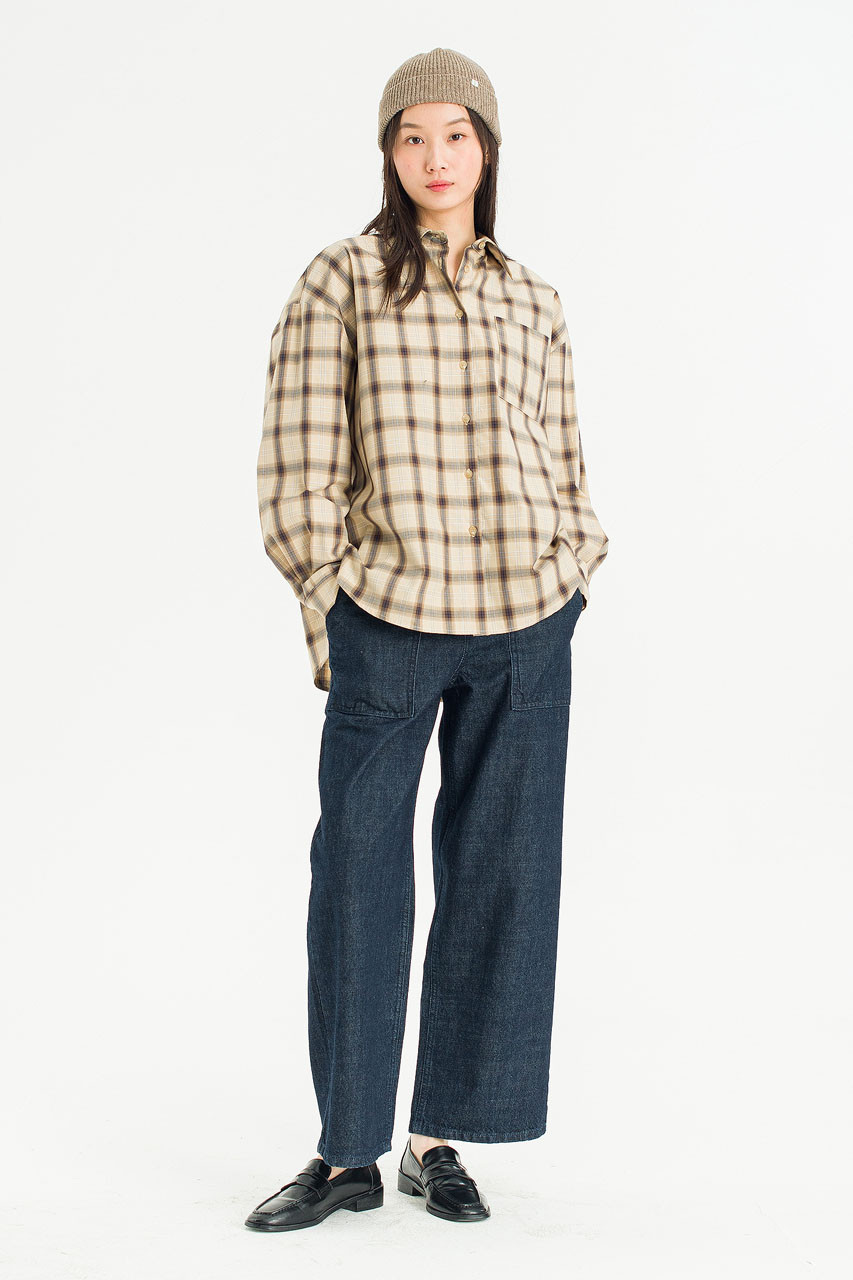 Lenn Check Shirt, Beige