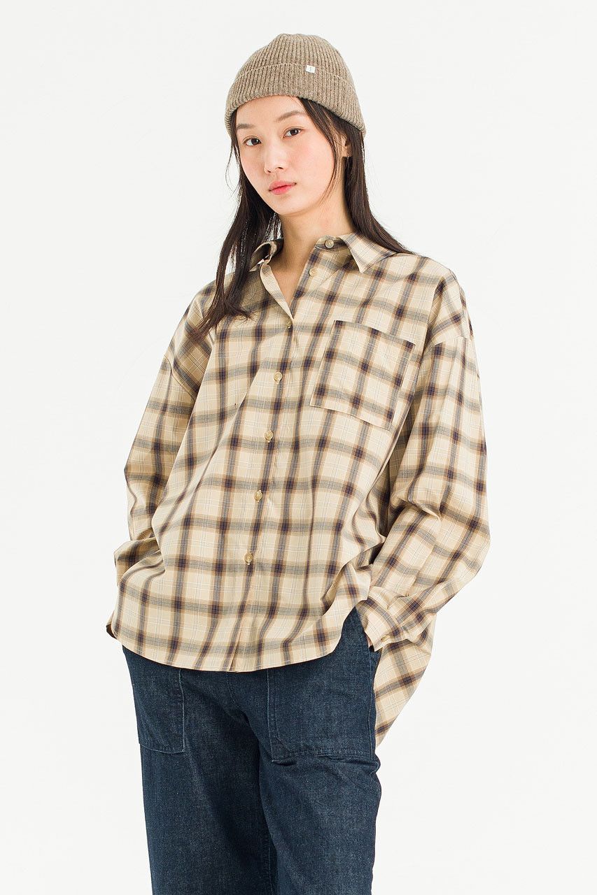 Lenn Check Shirt, Beige