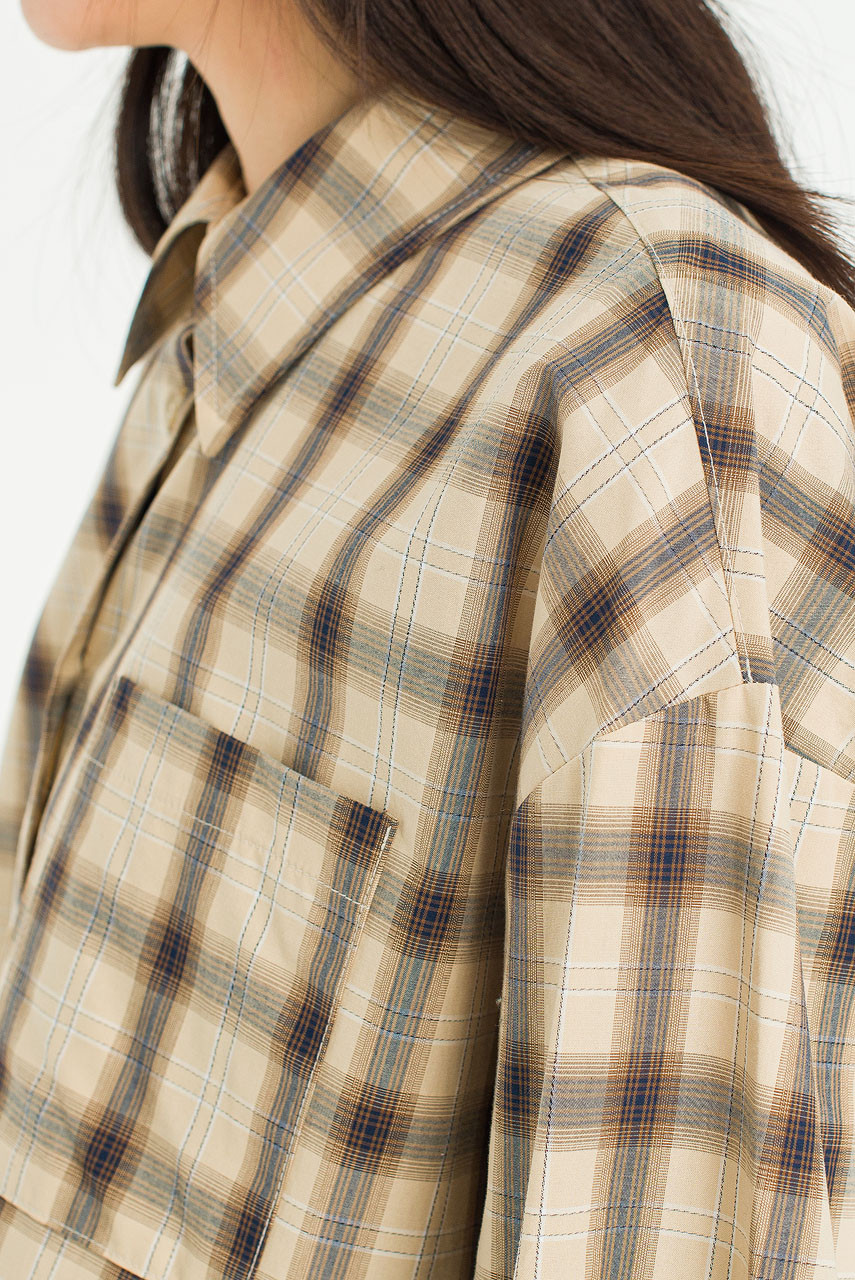 Lenn Check Shirt, Beige