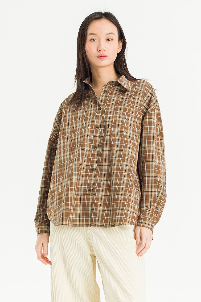 Lenn Check Shirt, Brown