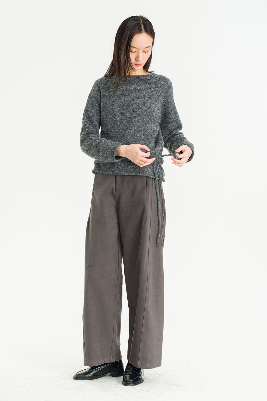 Serif Boat Neck Jumper, Charcoal