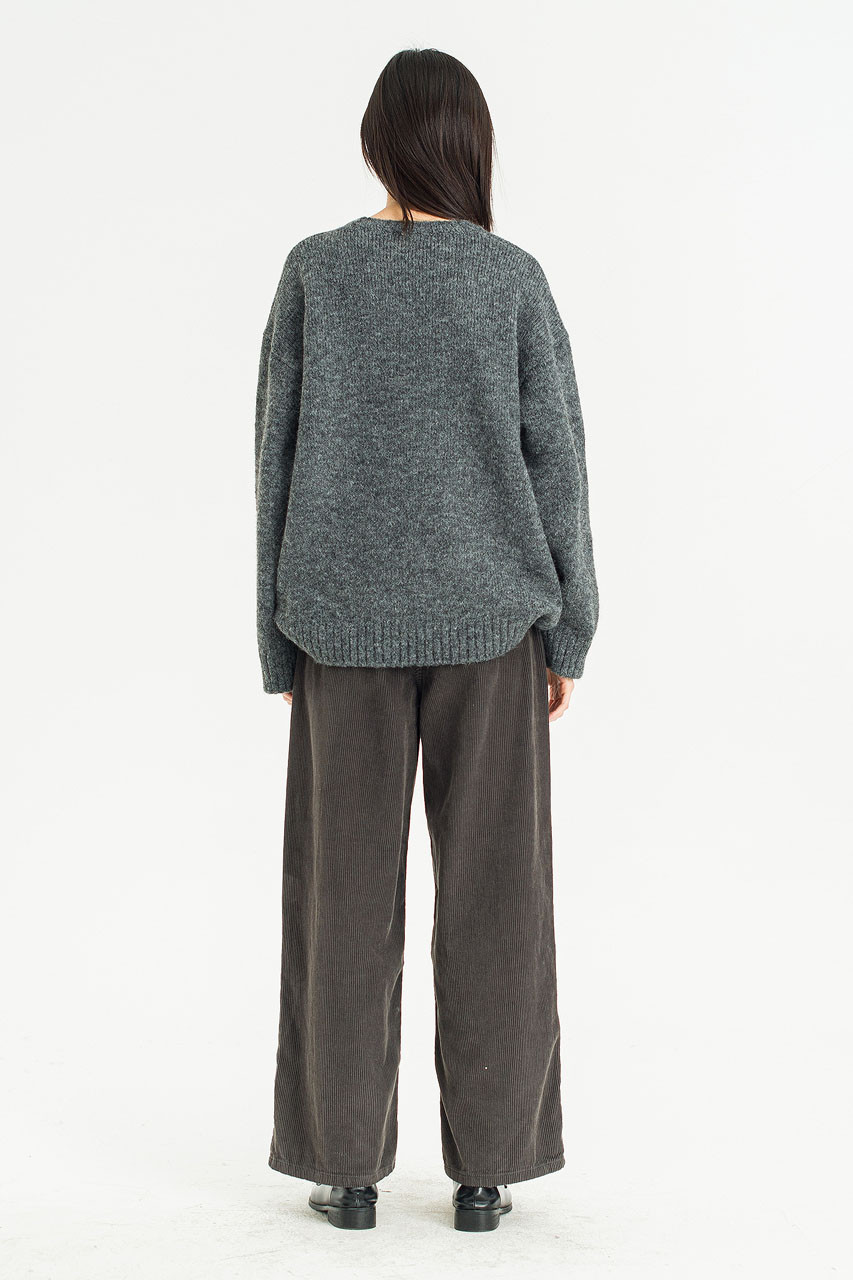 Silent Boxy Coat, Charcoal