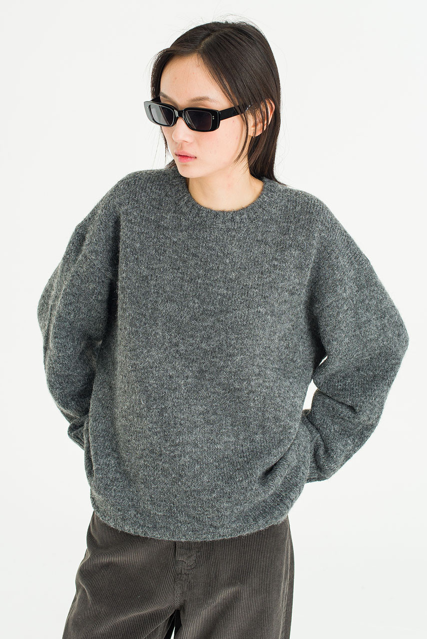 Silent Boxy Coat, Charcoal