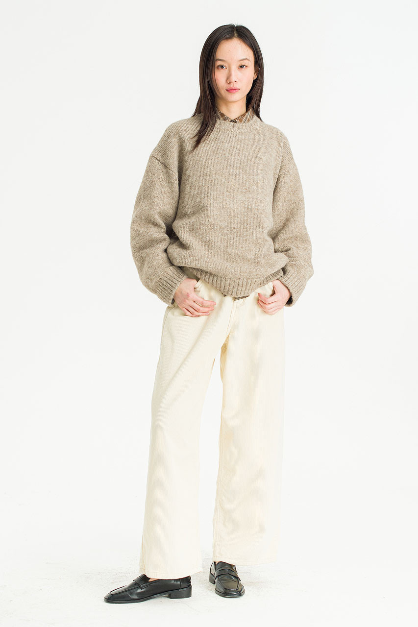 Silent Boxy Coat, Beige