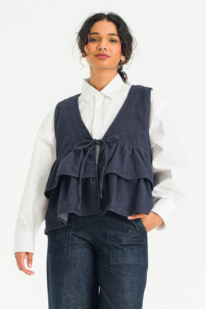 Faye Open Vest, Navy