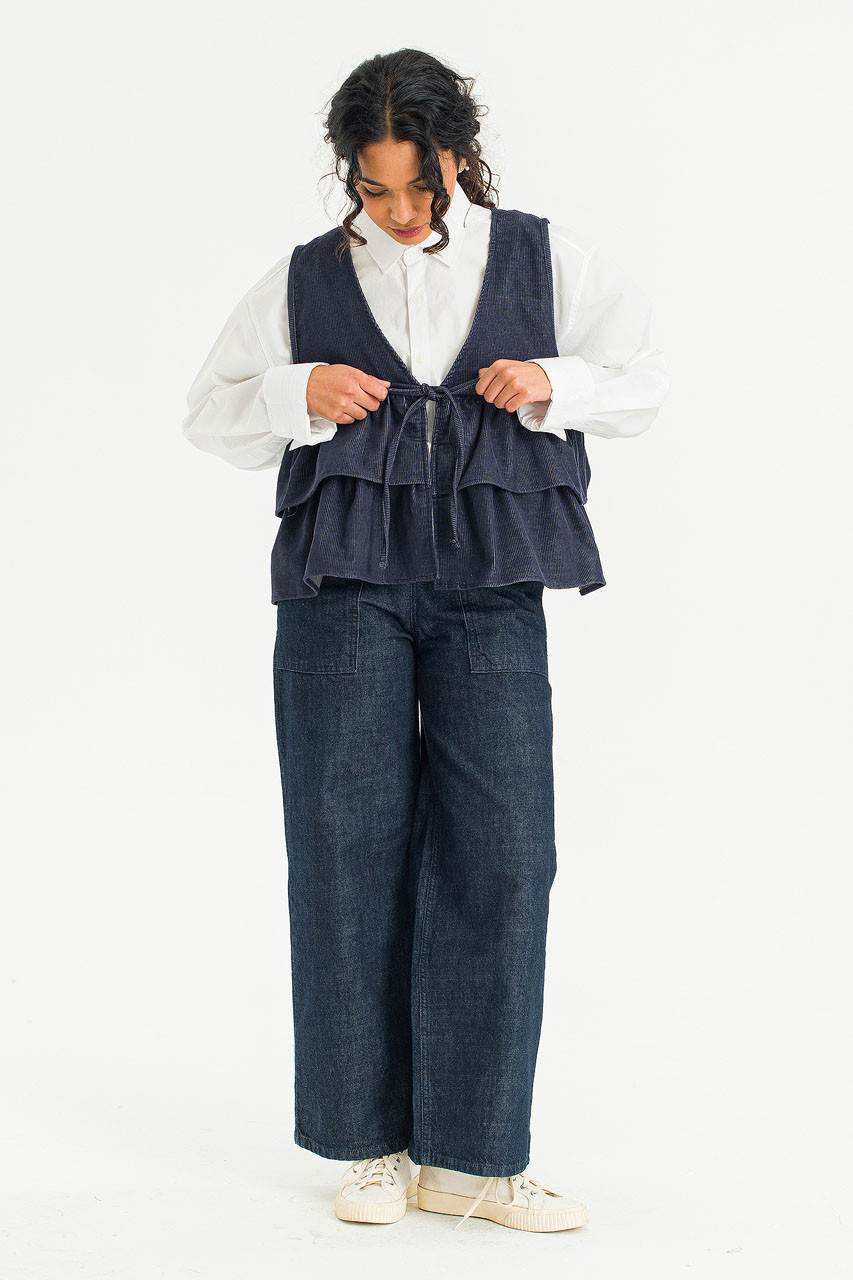 Faye Open Vest, Navy