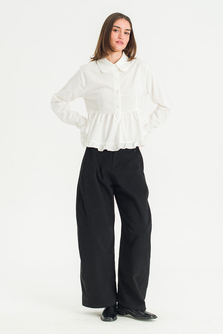 Via Frill Detail Blouse, Ivory