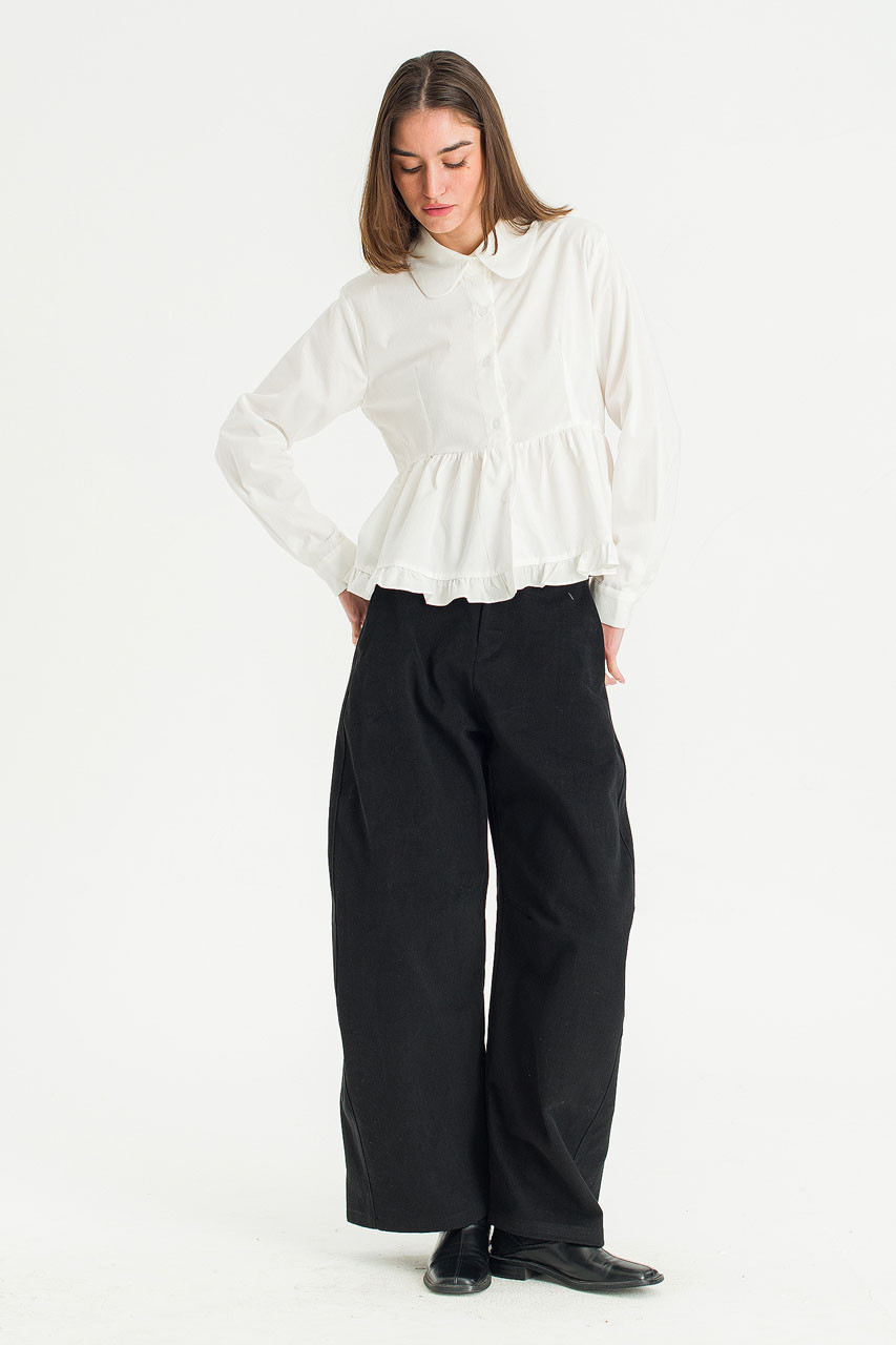 Via Frill Detail Blouse, Ivory