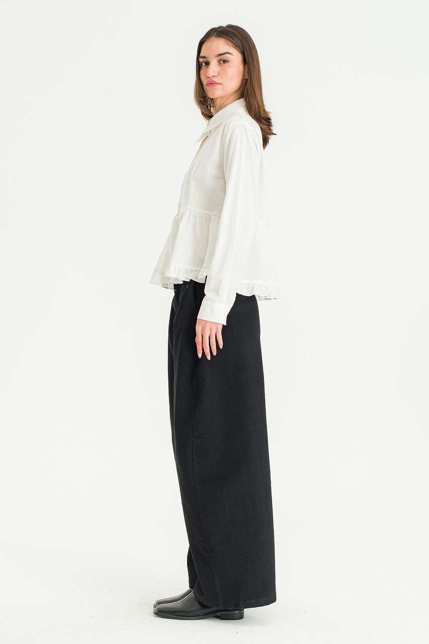 Via Frill Detail Blouse, Ivory