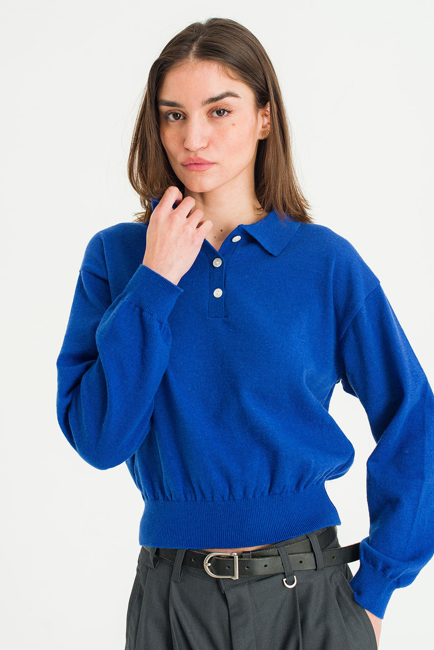 Mure Pique Jumper, Blue