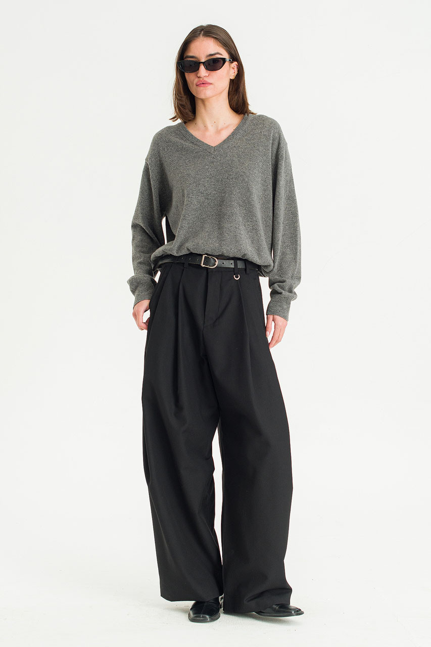 Ever V Neck Jumper, Charcoal