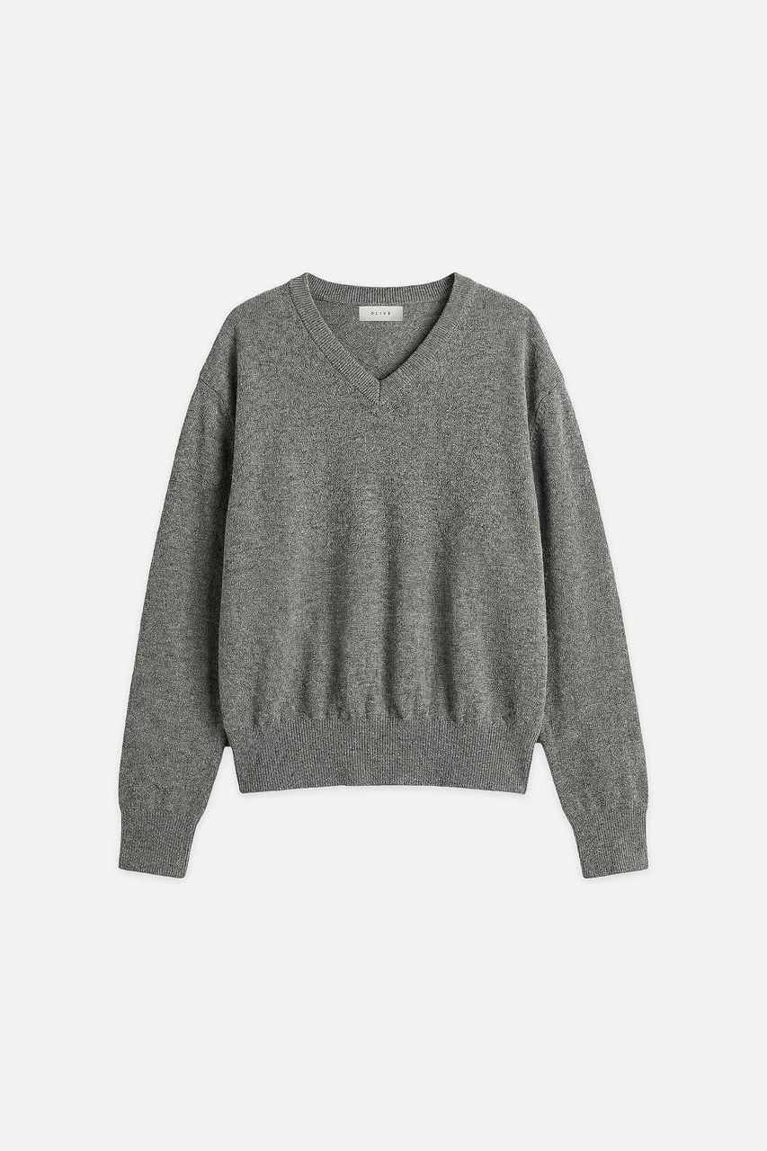 Ever V Neck Jumper, Charcoal
