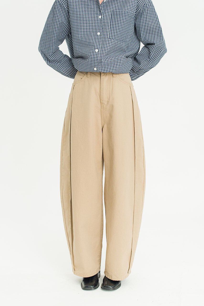 Tomo Barrel Pants, Beige