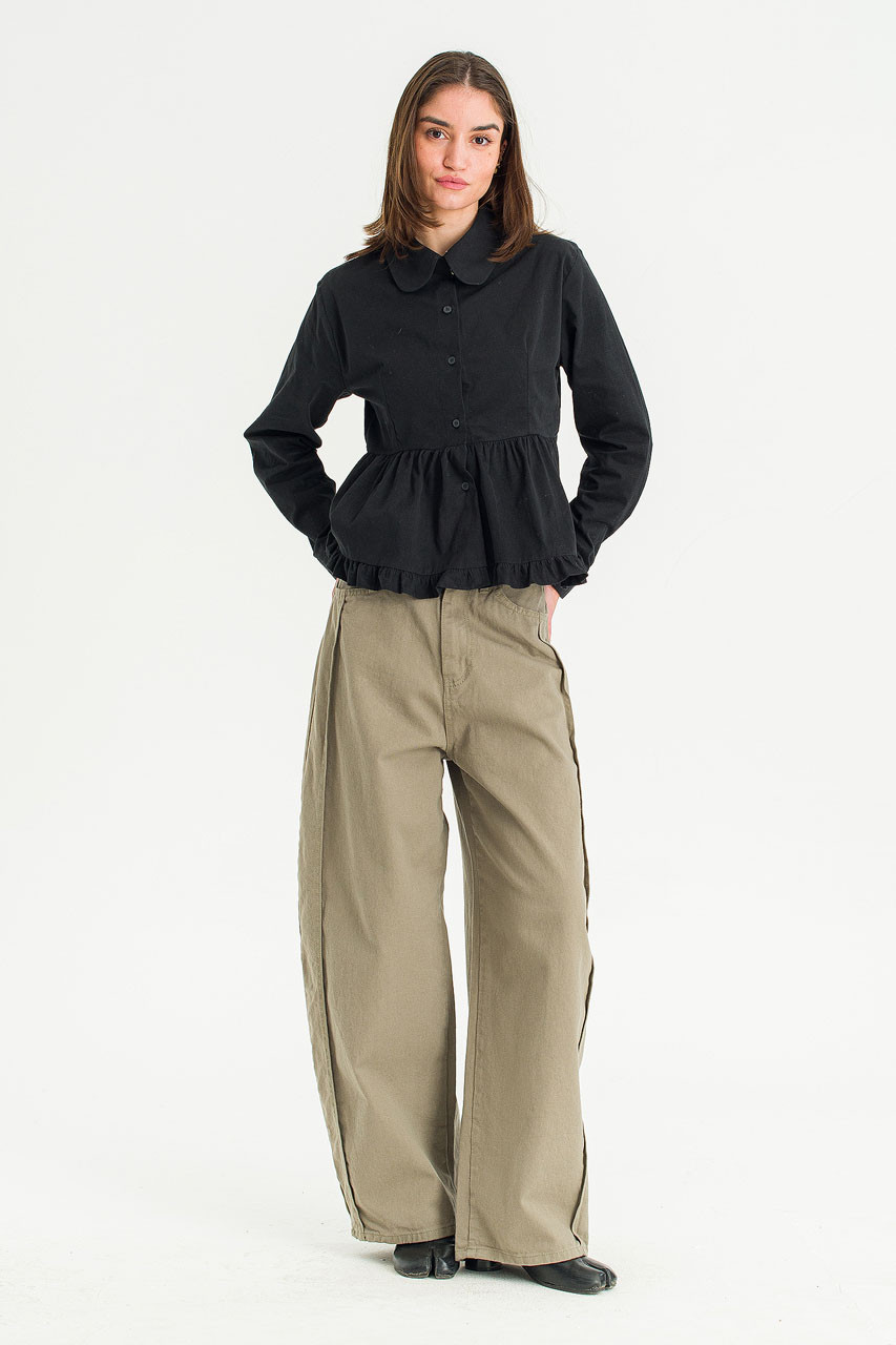 Tomo Barrel Pants, Khaki