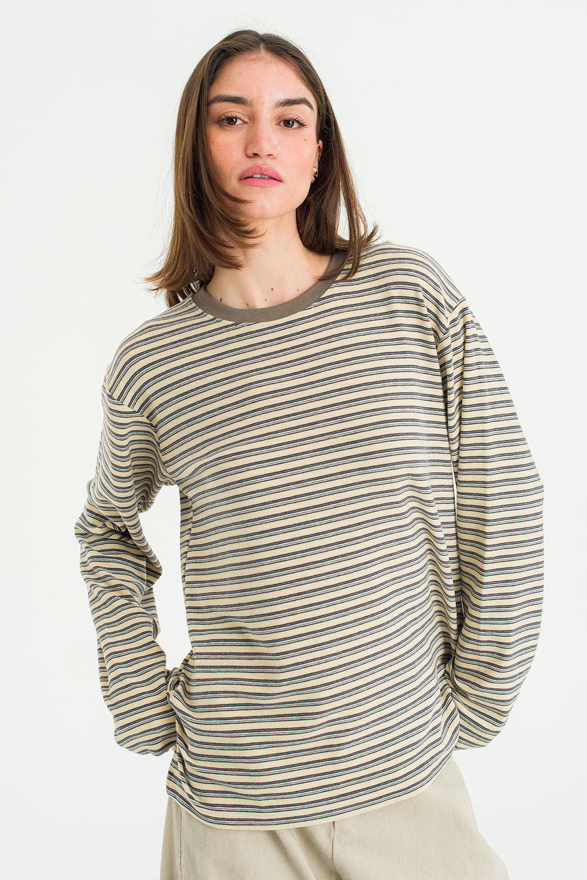 Yosi Stripe Tee, Cream