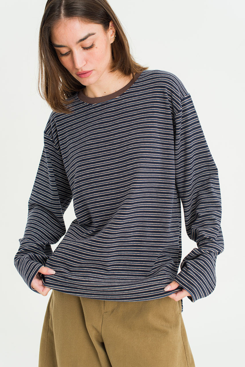Yosi Stripe Tee, Navy