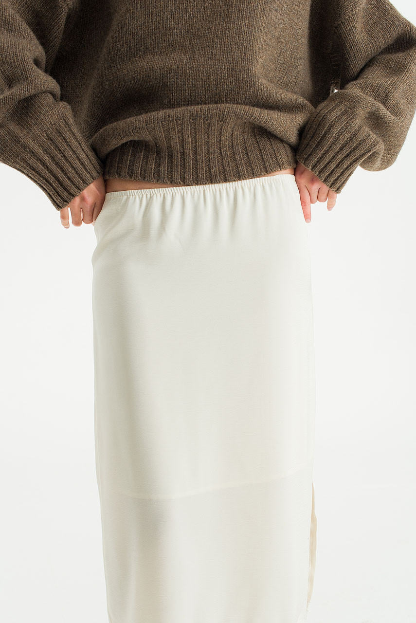 Mid Length Lace Skirt, Ivory