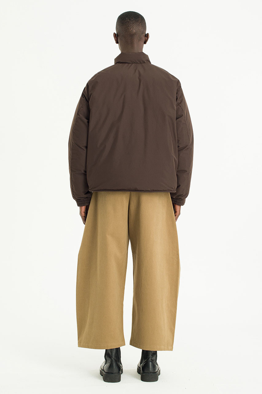 Menswear | Cropped-Down Jacket, Dark Brown