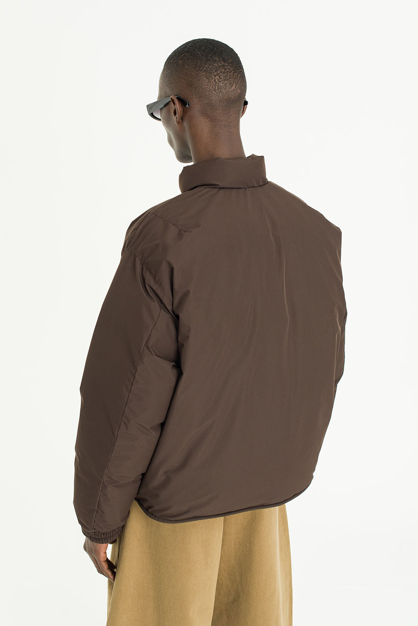 Menswear | Cropped-Down Jacket, Dark Brown