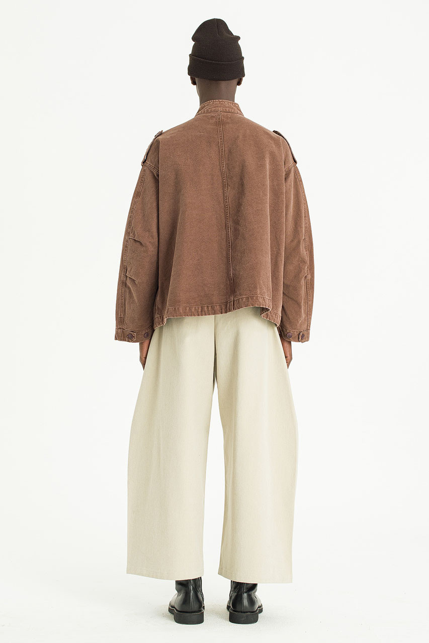 Menswear | Distressed Military Jacket, Wine
