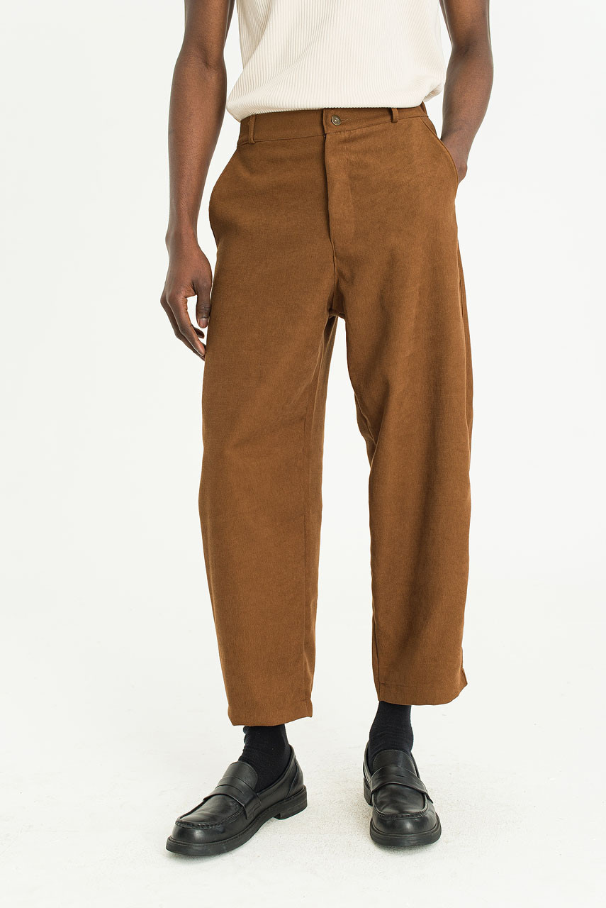 Menswear | Lightweight Curved Pants, Brown