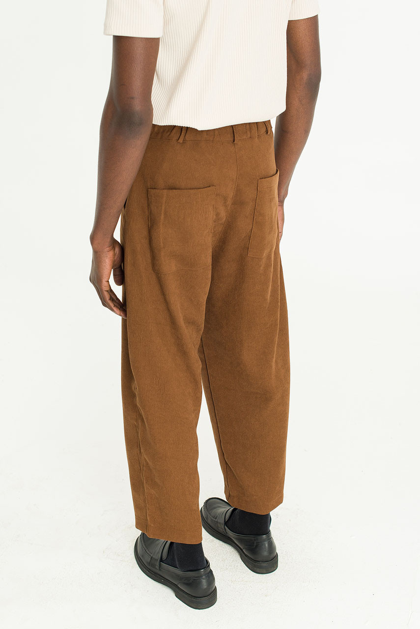Menswear | Lightweight Curved Pants, Brown