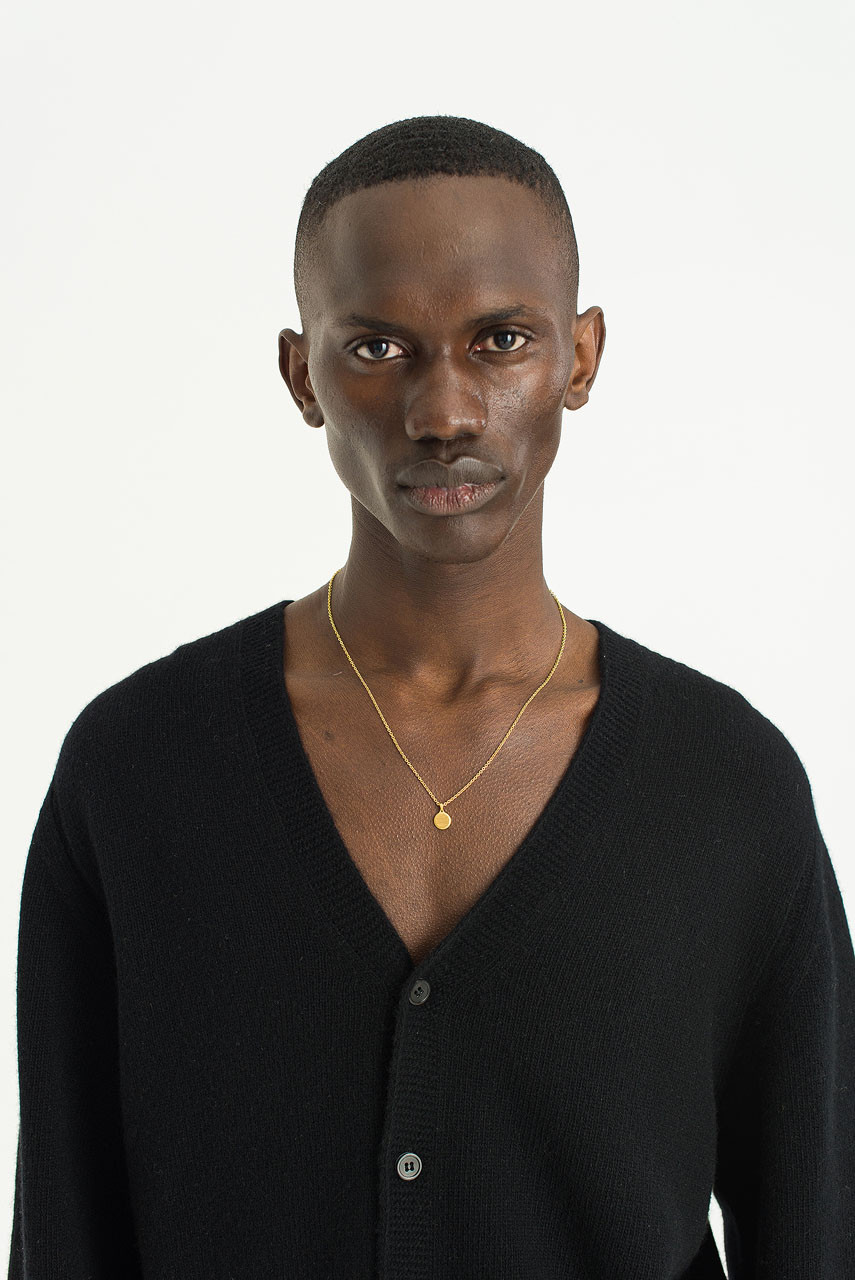 Menswear | Fine Wool Cardigan, Black