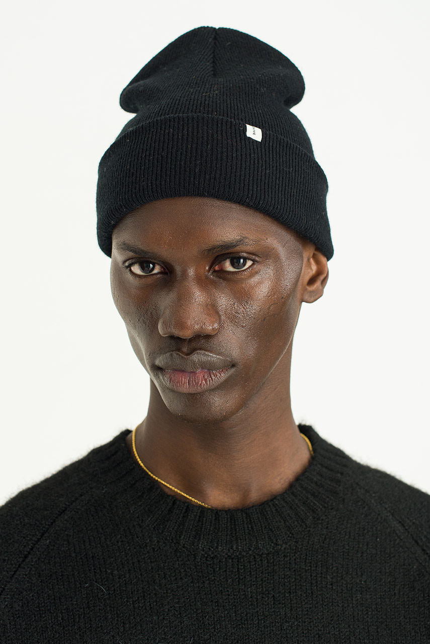 Menswear | Ridge Knit Beanie, Black