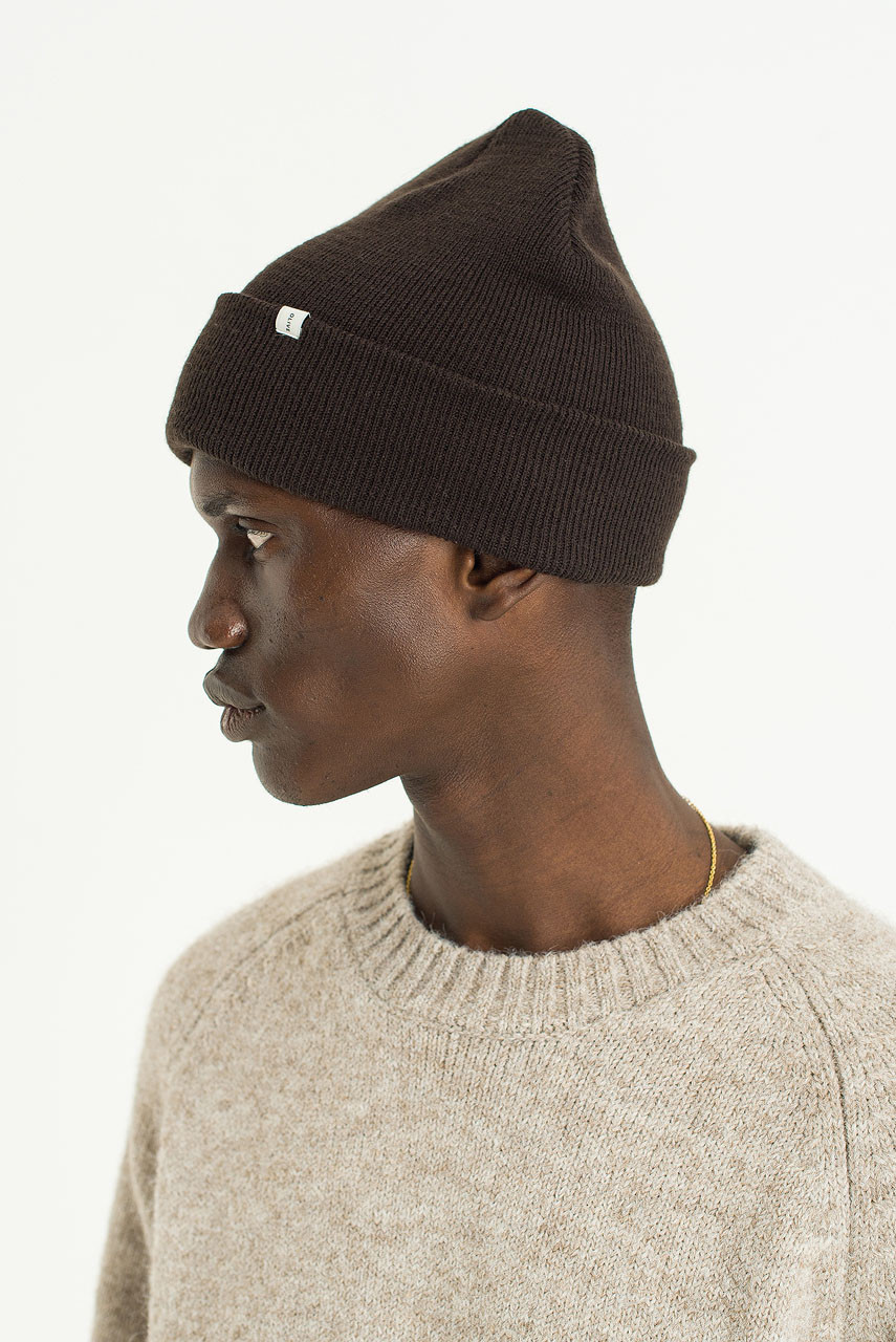 Menswear | Ridge Knit Beanie, Brown