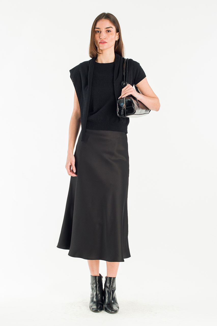 Mas Mid Length Skirt, Black
