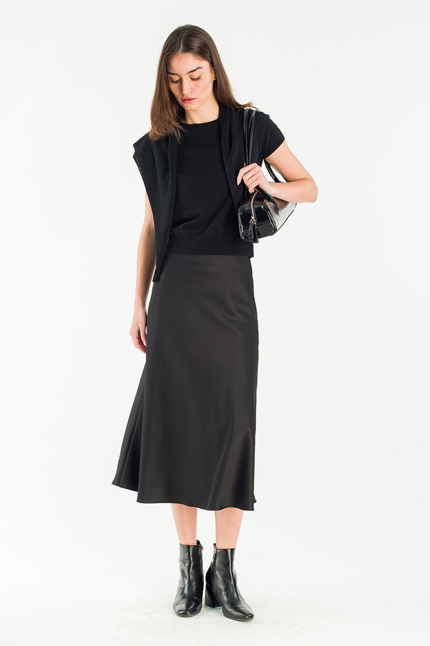 Mas Mid Length Skirt, Black