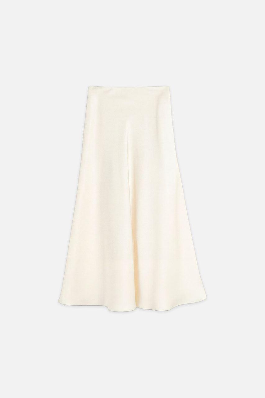 Mas Mid Length Skirt, Ivory