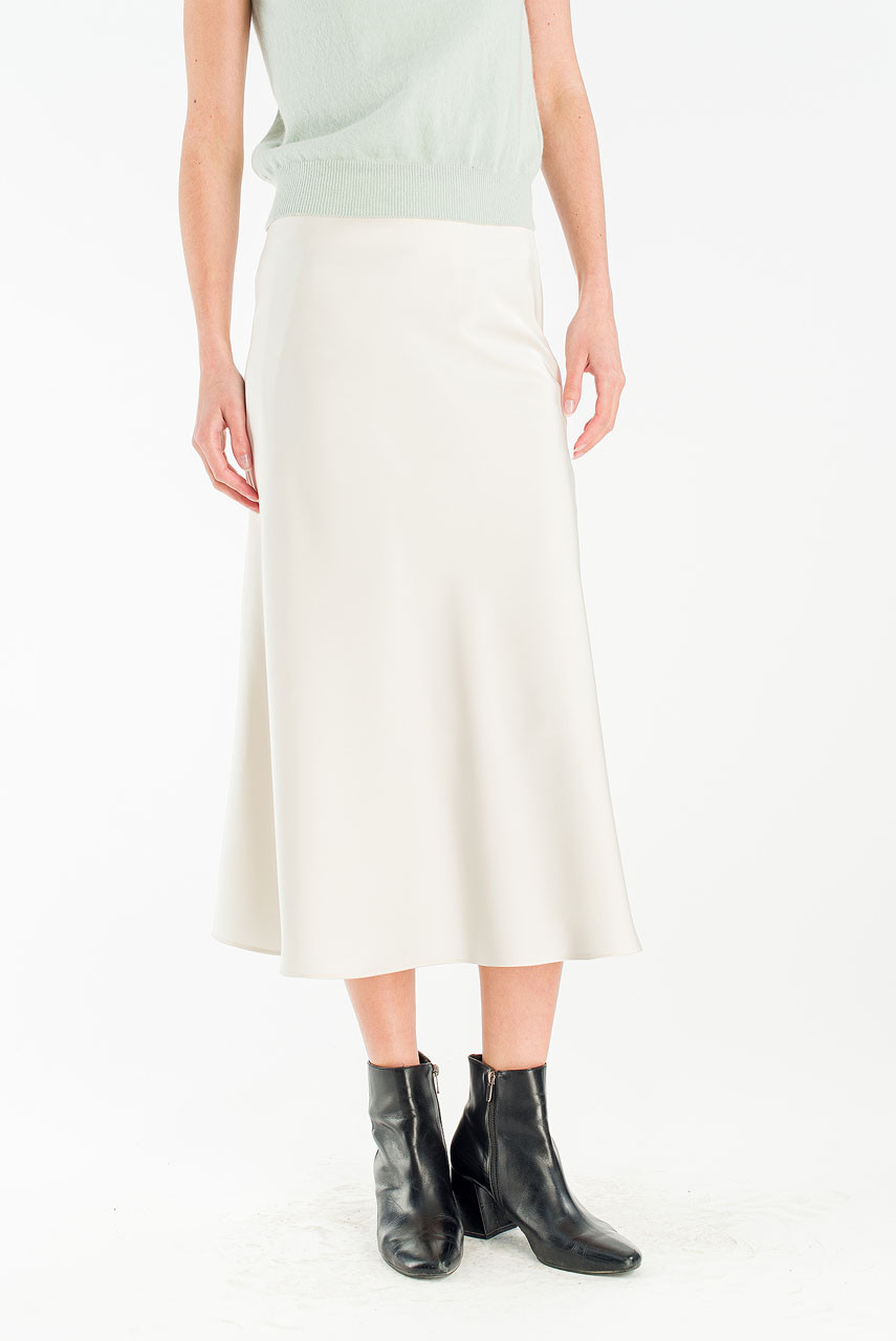 Mas Mid Length Skirt, Ivory