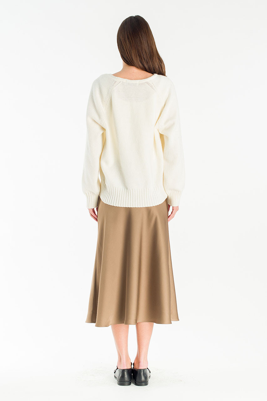 Mas Mid Length Skirt, Brown
