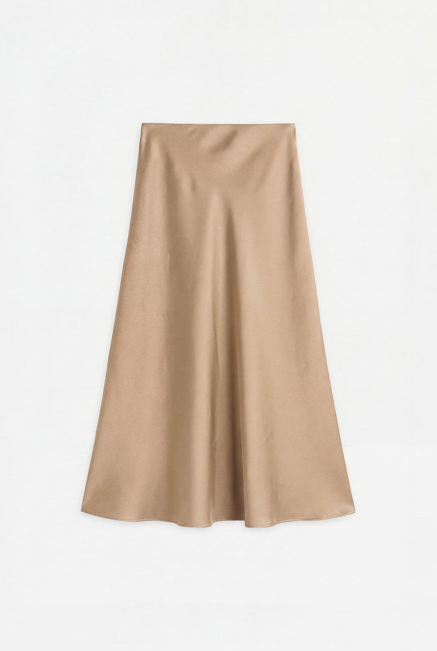 Mas Mid Length Skirt, Brown