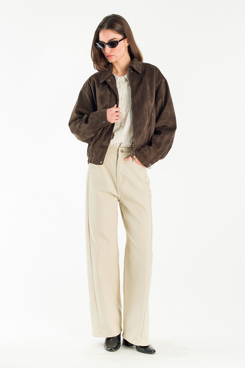 Natural Denim Pants, Beige