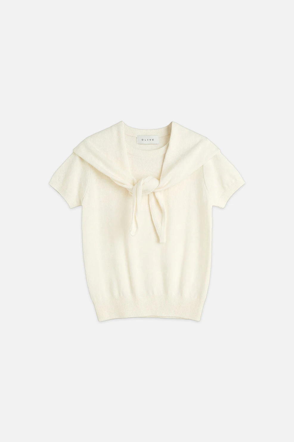 Lenn Scoop Neck Jumper & Scarf, Ivory