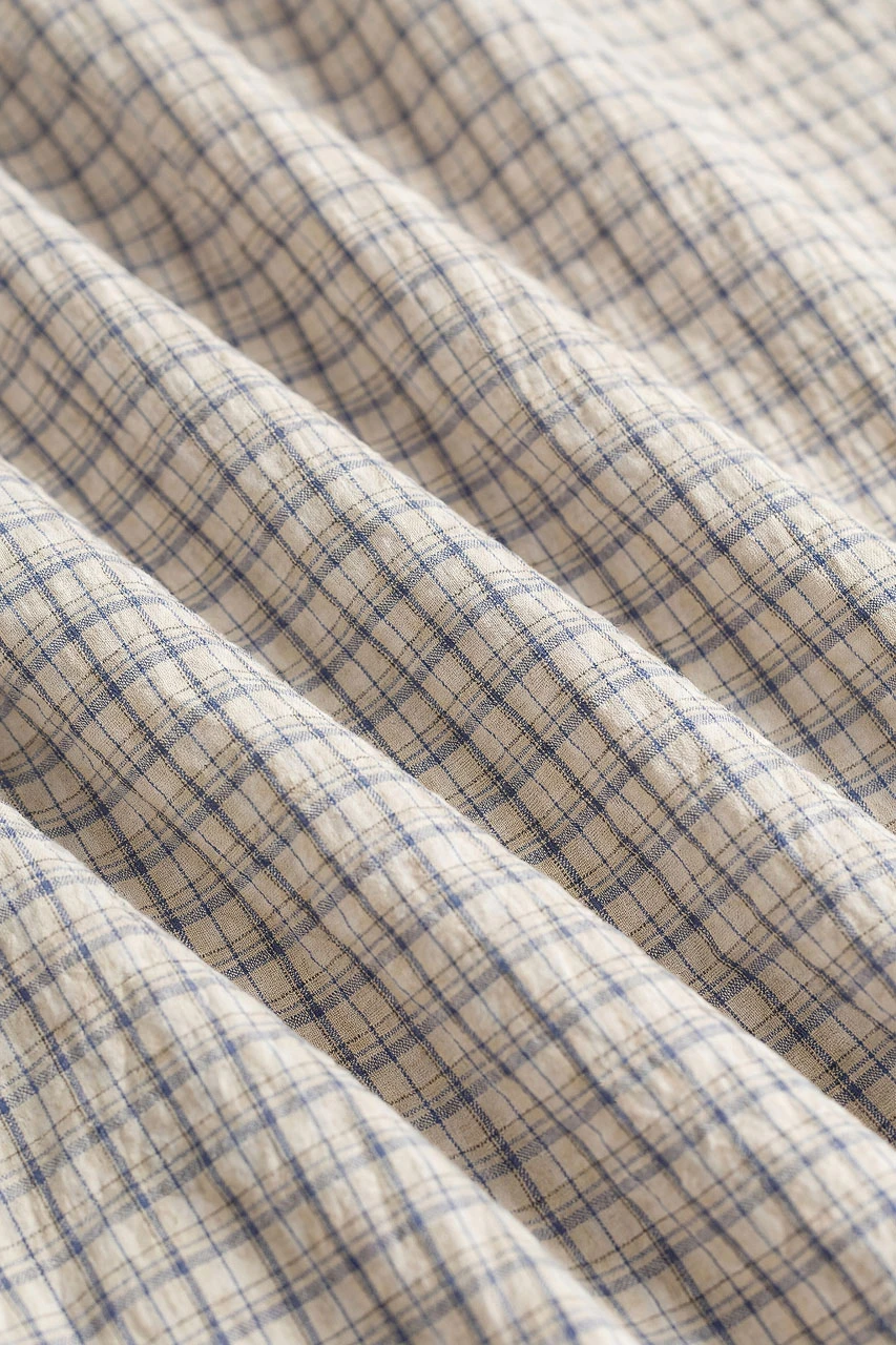 Menswear | Check Seersucker Shirt, Light Yellow