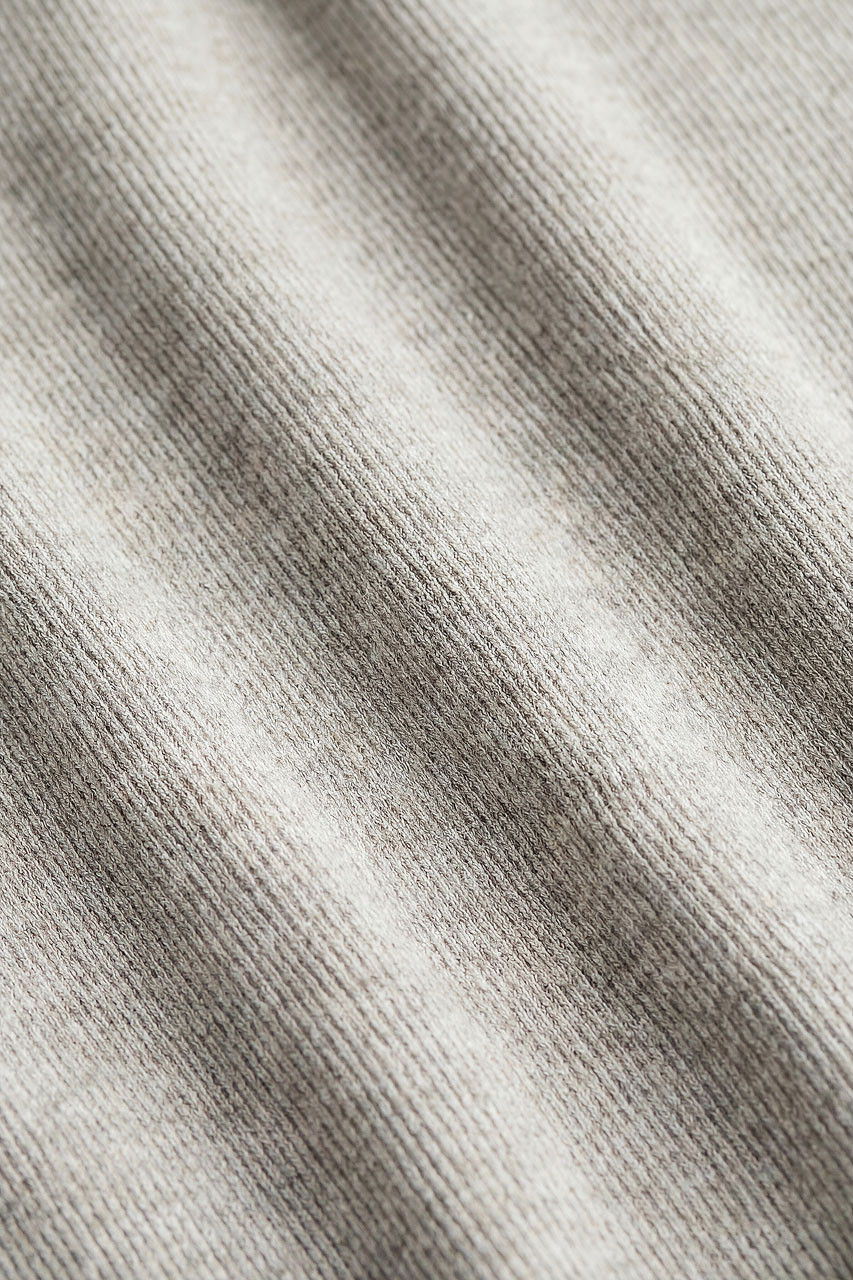 Menswear | Stitch Knitted Crop Tee, Melange Grey