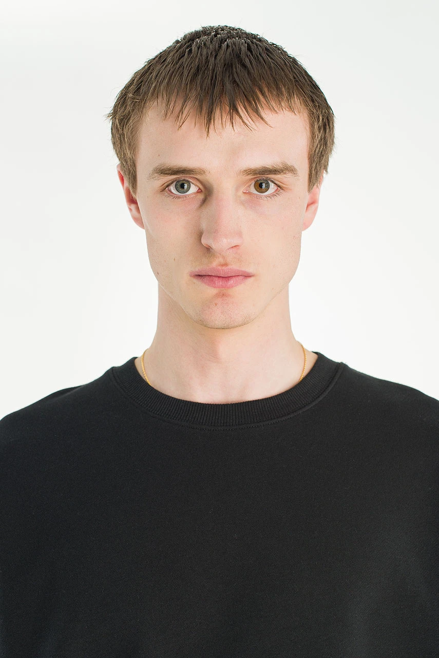 Menswear | Cropped Mid-Weight Sweatshirt, Black