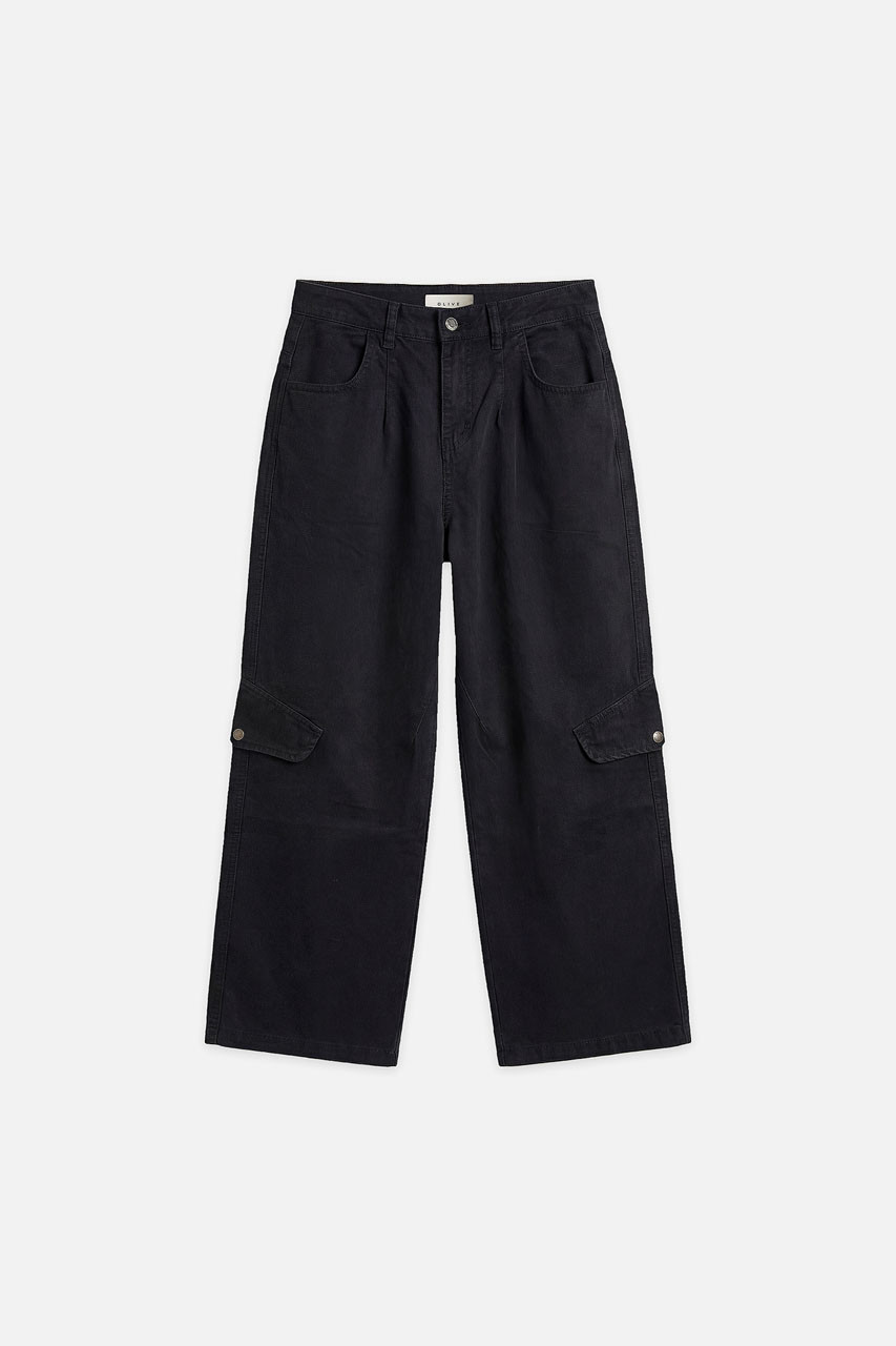 Menswear | Vintage Wash Cargo Pants, Washed Black