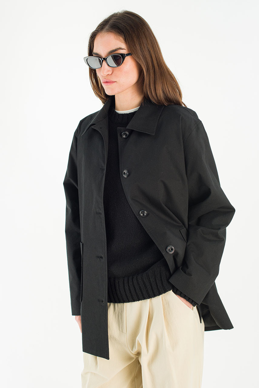 Essay Half Trench Coat, Black