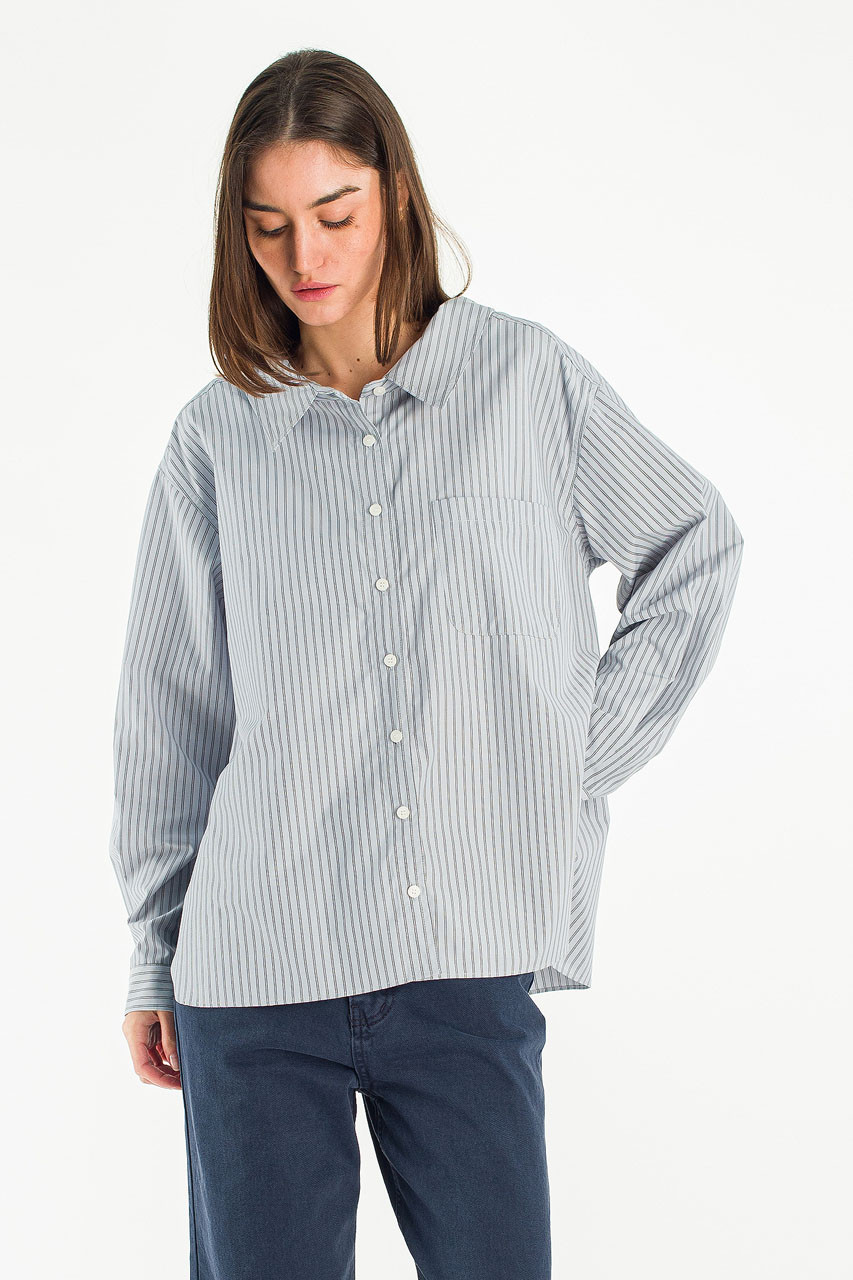 Muse Stripe Blouse, Blue