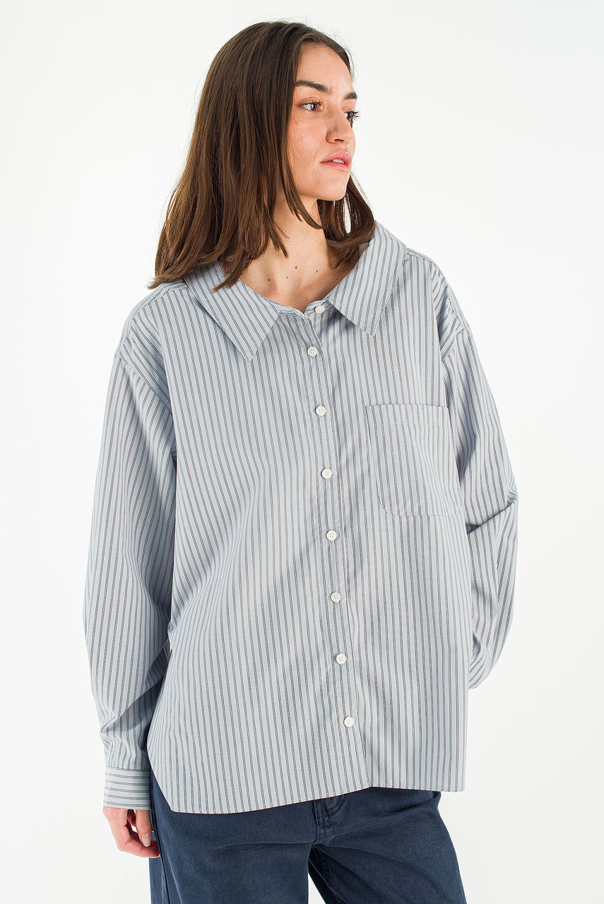 Muse Stripe Blouse, Blue
